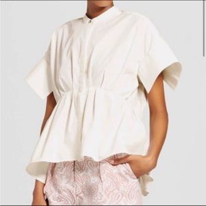 NWOT Victoria Beckham for Target Poplin White Shirt